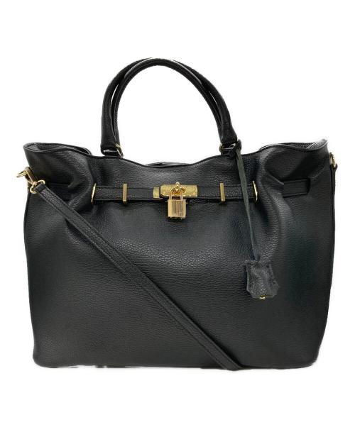 Milos（ミロス）Milos (ミロス) 金具付きトート ブラックの古着・服飾アイテム