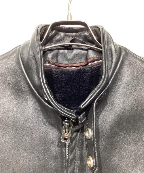 Schott（ショット）Schott (ショット) ライナー付シングルライダースジャケット　641 ブラック サイズ:38の古着・服飾アイテム