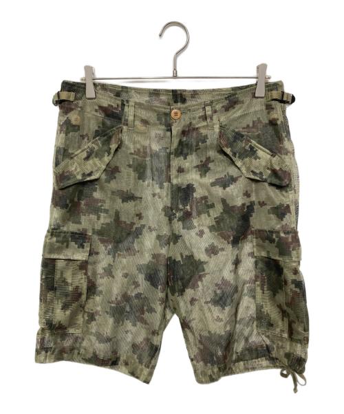 GENERAL RESEARCH（ジェネラルリサーチ）GENERAL RESEARCH (ジェネラルリサーチ) デジタル迷彩メッシュショーツ グリーン サイズ:Lの古着・服飾アイテム