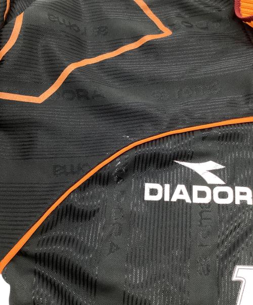 DIADORA（ディアドラ）DIADORA (ディアドラ) ゲームシャツ ブラック×オレンジ サイズ:Mの古着・服飾アイテム