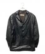 EMPORIO ARMANIエンポリオ アルマーニ）の古着「ラムレザー3Bジャケット」｜ブラック