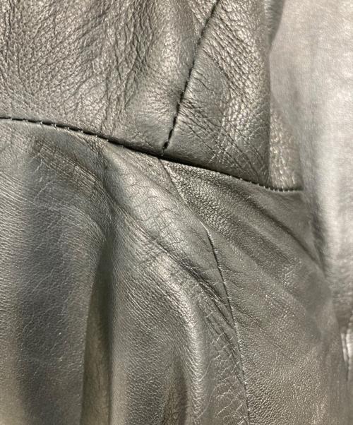 EMPORIO ARMANI（エンポリオ アルマーニ）EMPORIO ARMANI (エンポリオ アルマーニ) ラムレザー3Bジャケット ブラック サイズ:48の古着・服飾アイテム