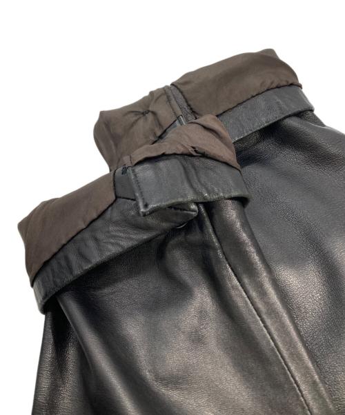 EMPORIO ARMANI（エンポリオ アルマーニ）EMPORIO ARMANI (エンポリオ アルマーニ) ラムレザー3Bジャケット ブラック サイズ:48の古着・服飾アイテム