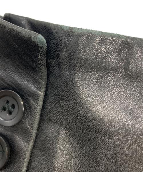 EMPORIO ARMANI（エンポリオ アルマーニ）EMPORIO ARMANI (エンポリオ アルマーニ) ラムレザー3Bジャケット ブラック サイズ:48の古着・服飾アイテム