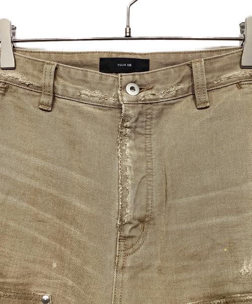 Vuja De（ヴジャデ）Vuja De (ヴジャデ) GUNTHER DESTROYED DOUBLE-KNEE PANTS ベージュ サイズ:Mの古着・服飾アイテム