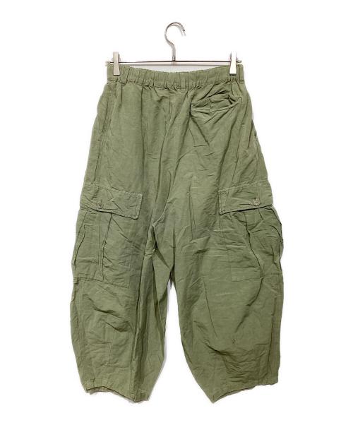nest Robe（ネストローブ）nest Robe (ネストローブ) コットンリネン コクーンカーゴパンツ グリーン サイズ:Freeの古着・服飾アイテム
