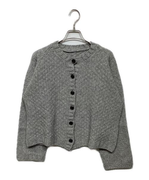 nest Robe（ネストローブ）nest Robe (ネストローブ) ウールツイードニットカーディガン01233-1037 グレー サイズ:Freeの古着・服飾アイテム