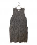 atelier naruseアトリエナルセ）の古着「コットンスラブジャンパースカート」｜ブラック