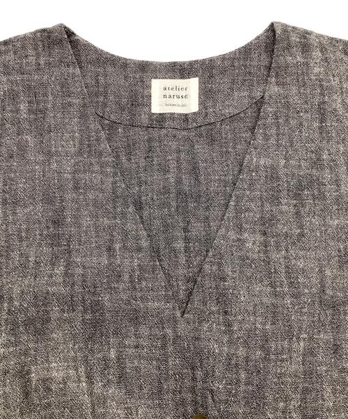 atelier naruse（アトリエナルセ）atelier naruse (アトリエナルセ) コットンスラブジャンパースカート ブラック サイズ:Freeの古着・服飾アイテム