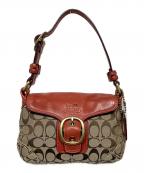 COACHコーチ）の古着「ソーホー ショルダーバッグ」｜ベージュ×レッド