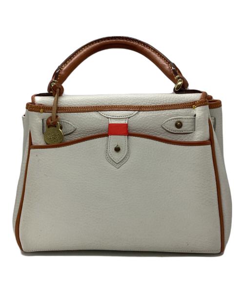 DOONEY&BOURKE（ドゥーニーアンドバーク）DOONEY&BOURKE (ドゥーニーアンドバーク) フラップ ハンドバッグ ホワイトの古着・服飾アイテム