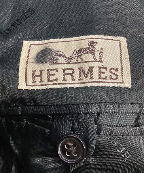 HERMES（エルメス）HERMES (エルメス) ヴィンテージカシミヤバルマカーンコート グレー サイズ:52の古着・服飾アイテム