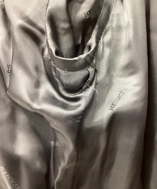 HERMES（エルメス）HERMES (エルメス) ヴィンテージカシミヤバルマカーンコート グレー サイズ:52の古着・服飾アイテム