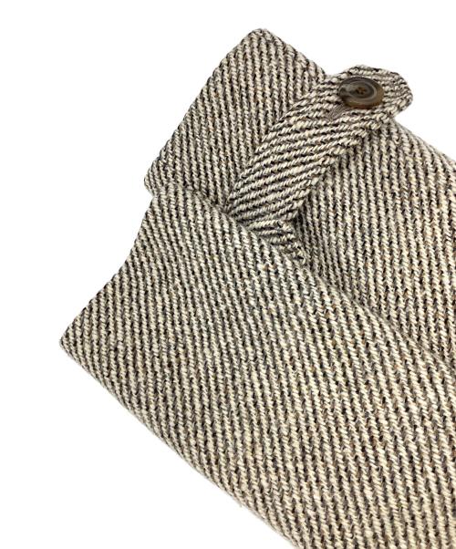 BURBERRY BLUE LABEL（バーバリー ブルー レーベル）BURBERRY BLUE LABEL (バーバリーロンドンブルーレーベル) アンゴラ混ベルト付ツイードコート ベージュ サイズ:36の古着・服飾アイテム