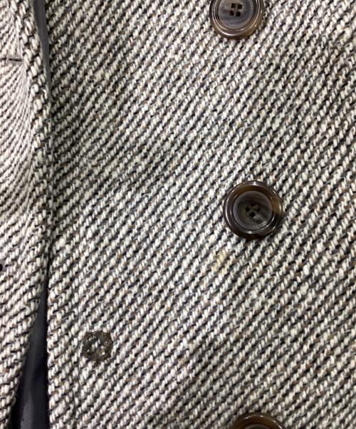 BURBERRY BLUE LABEL（バーバリー ブルー レーベル）BURBERRY BLUE LABEL (バーバリーロンドンブルーレーベル) アンゴラ混ベルト付ツイードコート ベージュ サイズ:36の古着・服飾アイテム