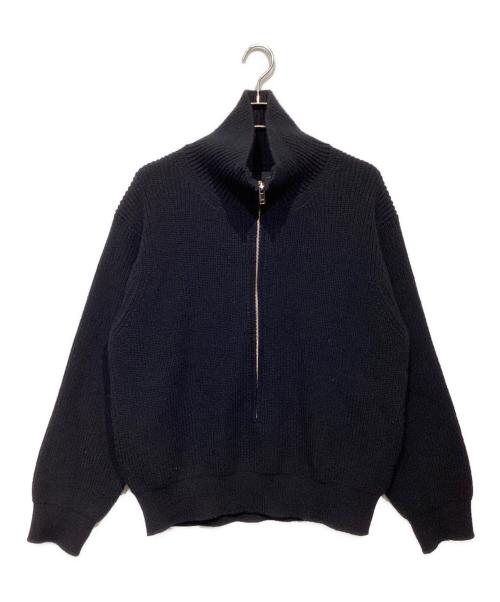 YOKE（ヨーク）YOKE (ヨーク) 3/4 FRONT ZIP HIGHNECK RIB SWEATER ブラック サイズ:2の古着・服飾アイテム