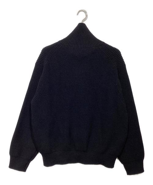 YOKE（ヨーク）YOKE (ヨーク) 3/4 FRONT ZIP HIGHNECK RIB SWEATER ブラック サイズ:2の古着・服飾アイテム