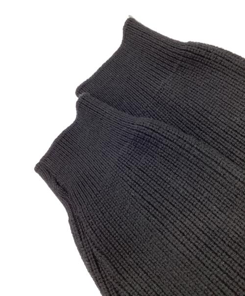 YOKE（ヨーク）YOKE (ヨーク) 3/4 FRONT ZIP HIGHNECK RIB SWEATER ブラック サイズ:2の古着・服飾アイテム