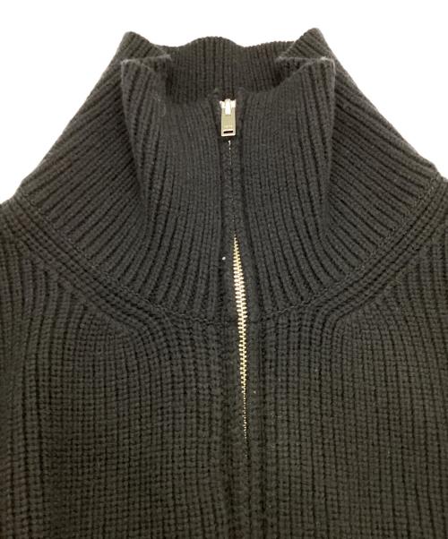 YOKE（ヨーク）YOKE (ヨーク) 3/4 FRONT ZIP HIGHNECK RIB SWEATER ブラック サイズ:2の古着・服飾アイテム