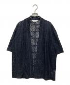 SASQUATCHfabrix.サスクワッチファブリックス）の古着「レースシャツ」｜ブラック