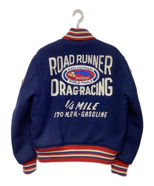 whitesville（ホワイツビル）whitesville (ホワイツビル) LOONEY TUNES (ルーニーチューンズ) スタジャン ネイビー サイズ:40の古着・服飾アイテム