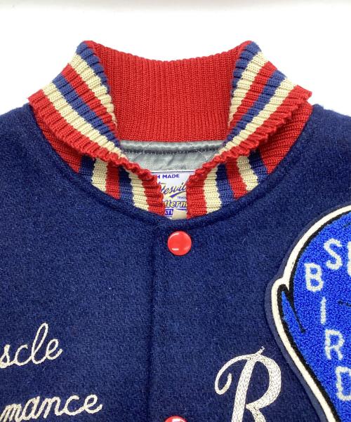 whitesville（ホワイツビル）whitesville (ホワイツビル) LOONEY TUNES (ルーニーチューンズ) スタジャン ネイビー サイズ:40の古着・服飾アイテム