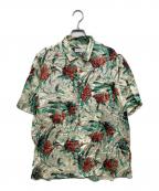 DRIES VAN NOTENドリスヴァンノッテン）の古着「ボタニカルシャツ」｜ベージュ×グリーン