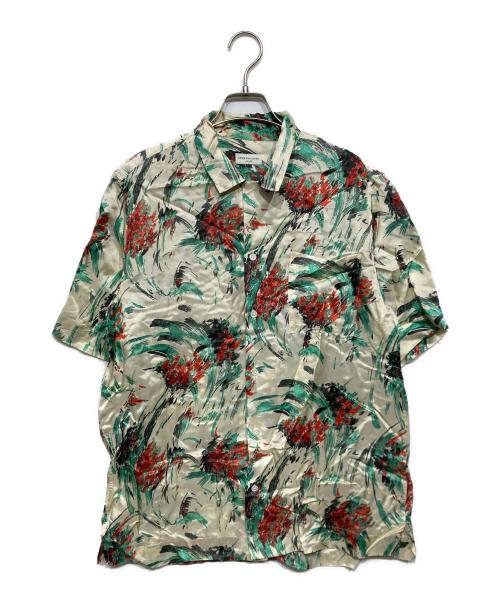 DRIES VAN NOTEN（ドリスヴァンノッテン）DRIES VAN NOTEN (ドリスヴァンノッテン) ボタニカルシャツ ベージュ×グリーン サイズ:46の古着・服飾アイテム