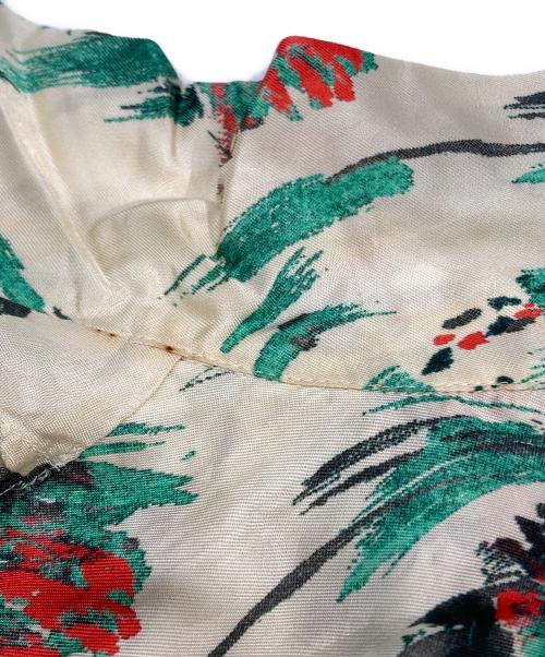 DRIES VAN NOTEN（ドリスヴァンノッテン）DRIES VAN NOTEN (ドリスヴァンノッテン) ボタニカルシャツ ベージュ×グリーン サイズ:46の古着・服飾アイテム