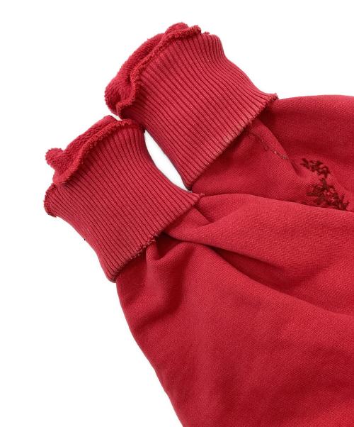 Acne studios（アクネ ストゥディオス）Acne studios (アクネ ストゥディオス) ダメージプルオーバーパーカー レッド サイズ:XXSの古着・服飾アイテム