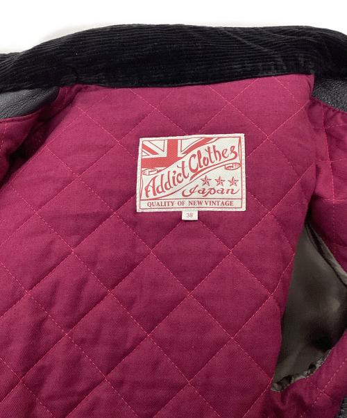 ADDICT CLOTHES（アディクト クローズ）ADDICT CLOTHES (アディクト クローズ) AD-04 RESISTANCE JACKET (SHEEP) 　ダブルライダースジャケット ブラック サイズ:38の古着・服飾アイテム