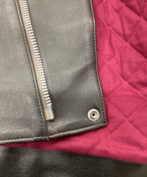 ADDICT CLOTHES（アディクト クローズ）ADDICT CLOTHES (アディクト クローズ) AD-04 RESISTANCE JACKET (SHEEP) 　ダブルライダースジャケット ブラック サイズ:38の古着・服飾アイテム