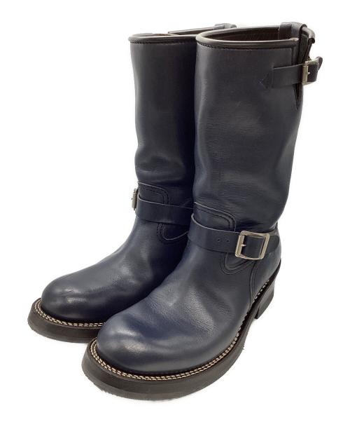 ADDICT CLOTHES（アディクト クローズ）ADDICT CLOTHES (アディクト クローズ) STEERHIDE ENGINEER BOOTS ネイビー サイズ:8 1/2の古着・服飾アイテム