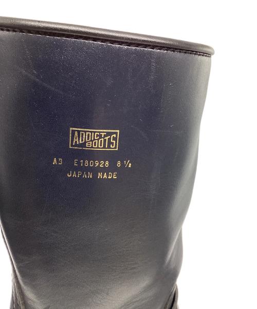 ADDICT CLOTHES（アディクト クローズ）ADDICT CLOTHES (アディクト クローズ) STEERHIDE ENGINEER BOOTS ネイビー サイズ:8 1/2の古着・服飾アイテム