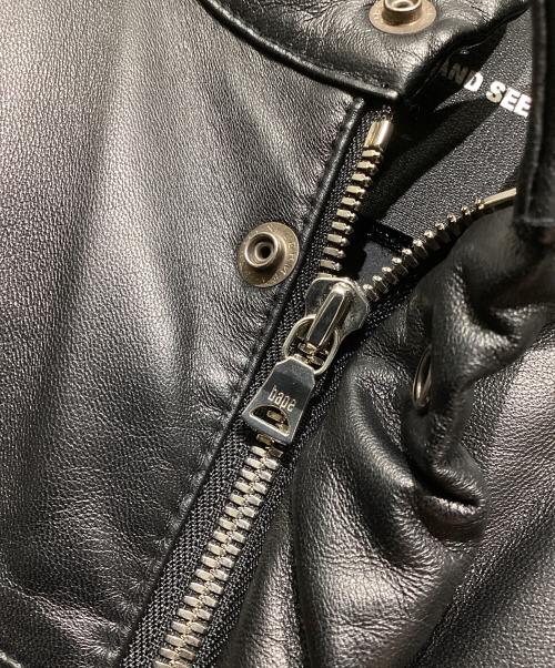 A BATHING APE（ア ベイシング エイプ）A BATHING APE (ア ベイシング エイプ) シープスキンダウンジャケット ブラック サイズ:Lの古着・服飾アイテム