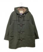 PAPASパパス）の古着「カシミヤウールダッフルコート」｜グリーン