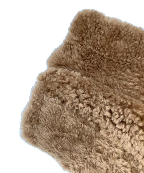 meteo yves salomon（メテオ バイ イヴサロモン）meteo yves salomon (メテオ バイ イヴサロモン) ムートンボアノーカラージャケット ブラウン サイズ:36の古着・服飾アイテム