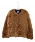 meteo yves salomon（メテオ バイ イヴサロモン）の古着「ムートンボアノーカラージャケット」｜ブラウン