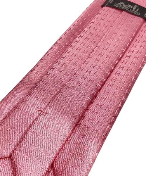 HERMES（エルメス）HERMES (エルメス) Hロゴネクタイ ピンク サイズ:-の古着・服飾アイテム