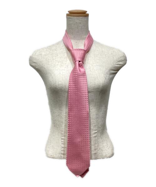 HERMES（エルメス）HERMES (エルメス) Hロゴネクタイ ピンク サイズ:-の古着・服飾アイテム
