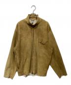 zegna sportゼニアスポーツ）の古着「スウェードレザーブルゾン」｜ベージュ