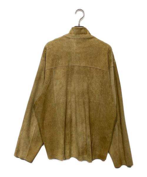 zegna sport（ゼニアスポーツ）zegna sport (ゼニアスポーツ) スウェードレザーブルゾン ベージュ サイズ:Sの古着・服飾アイテム