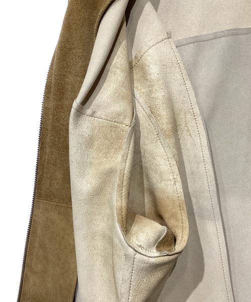 zegna sport（ゼニアスポーツ）zegna sport (ゼニアスポーツ) スウェードレザーブルゾン ベージュ サイズ:Sの古着・服飾アイテム
