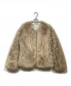 1er Arrondissementプルミエ アロンディスモン）の古着「ECOPELファーショートコート」｜ベージュ