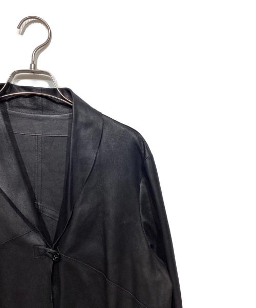 BALMAIN（バルマン）BALMAIN (バルマン) ゴートレザーコート ブラック サイズ:13の古着・服飾アイテム