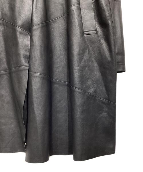 BALMAIN（バルマン）BALMAIN (バルマン) ゴートレザーコート ブラック サイズ:13の古着・服飾アイテム