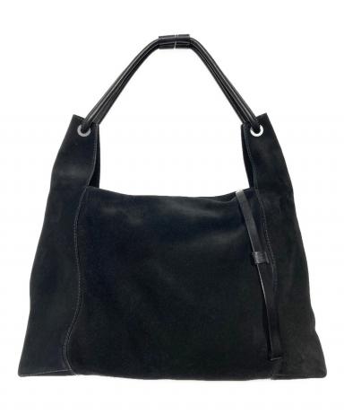 中古・古着通販】GUCCI (グッチ) スエードショルダーバッグ ブラック