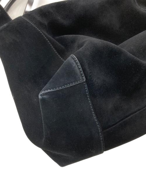 GUCCI（グッチ）GUCCI (グッチ) スエードショルダーバッグ ブラックの古着・服飾アイテム