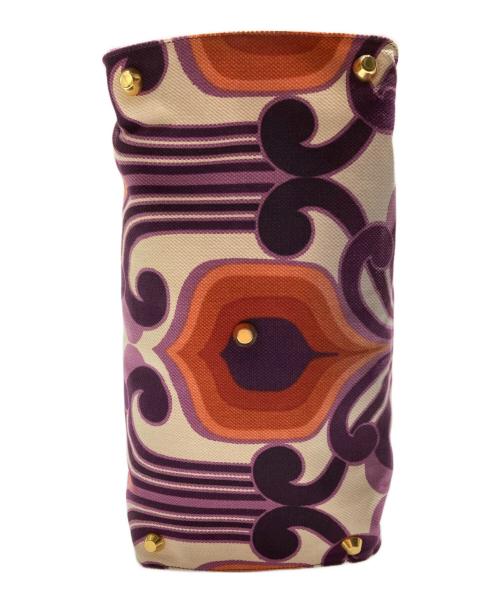 MIU MIU（ミュウミュウ）MIU MIU (ミュウミュウ) 総柄キャンバストートバッグ ピンクの古着・服飾アイテム