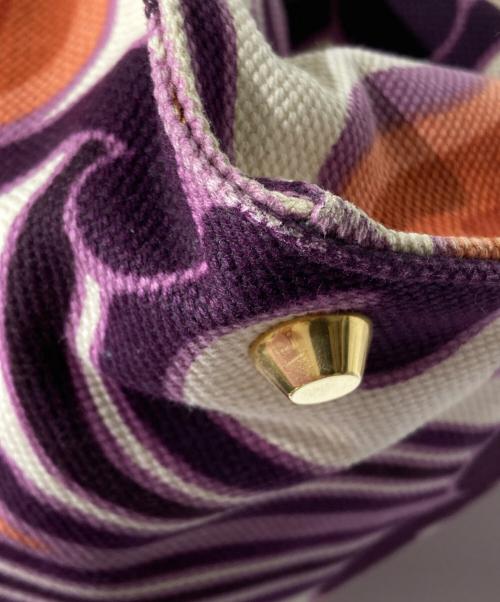 MIU MIU（ミュウミュウ）MIU MIU (ミュウミュウ) 総柄キャンバストートバッグ ピンクの古着・服飾アイテム